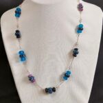 שרשרת חוליות שחור טורקיז סגול