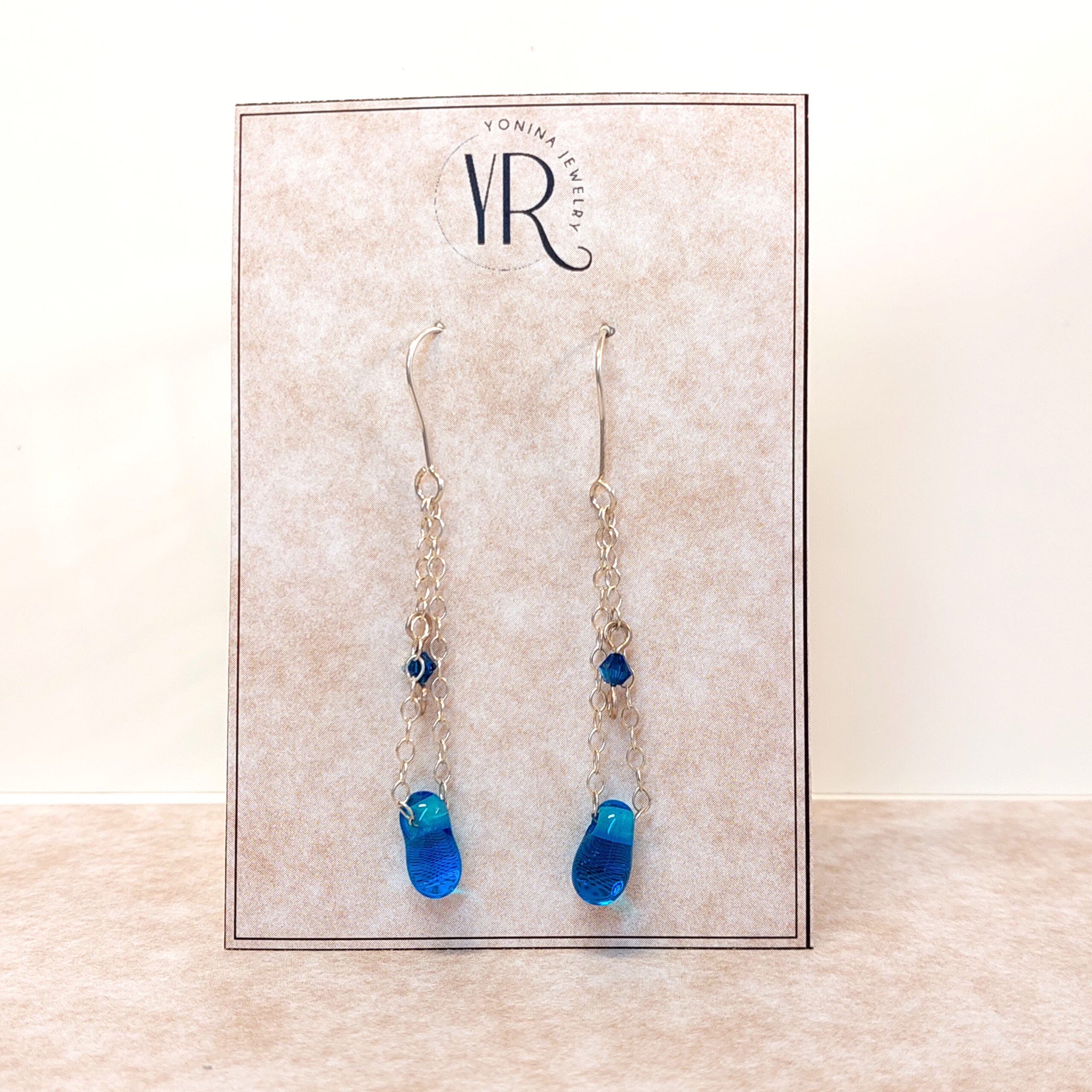 עגילים טיפות טורקיז