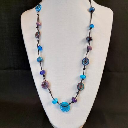 שרוך דיסקים סגול וטורקיז