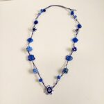 שרשרת שרוך ארוך דיסקים כחולים