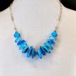 שרשרת חרוזי טורקיז שטוחים