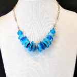 שרשרת חרוזי טורקיז שטוחים