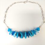 שרשרת חרוזי טורקיז שטוחים