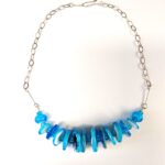 שרשרת חרוזי טורקיז שטוחים