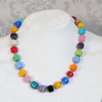 מחרוזת חרוזי חבית צבעונית